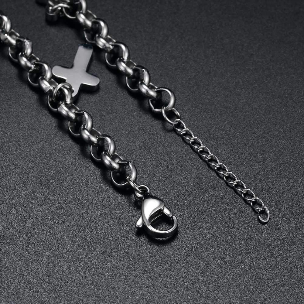 Silver Cross Memory Bracelet