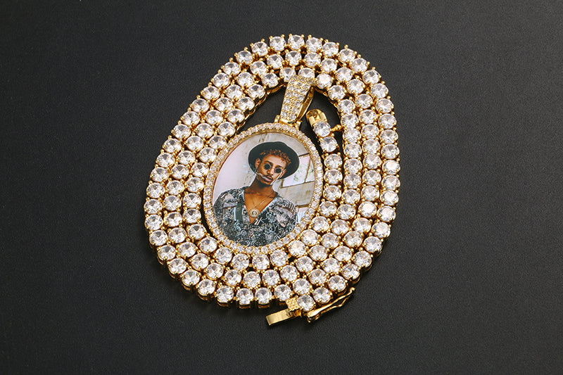 Oval Photo Necklace