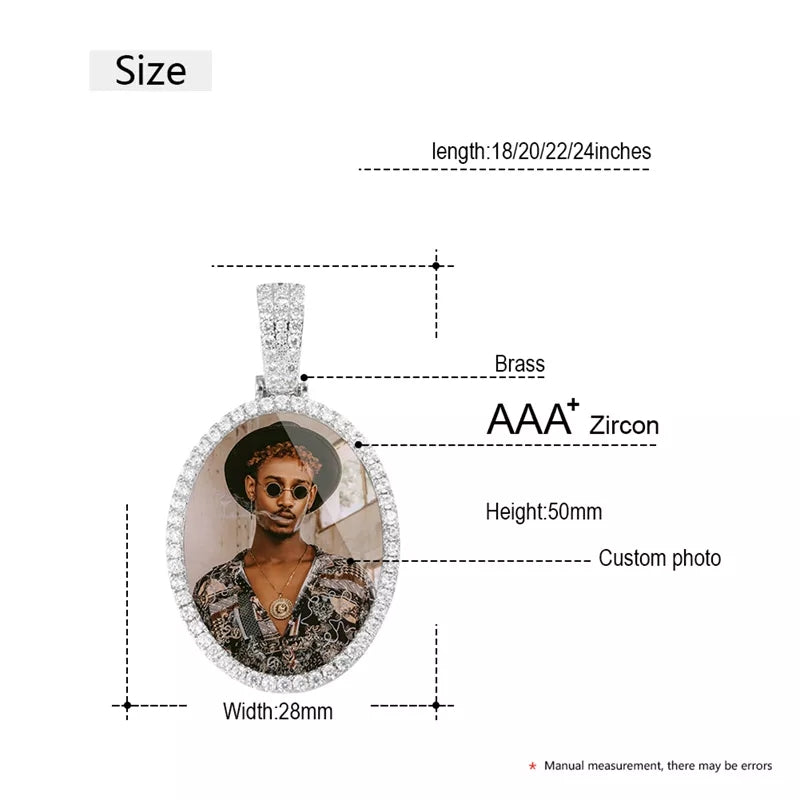Oval Photo Necklace