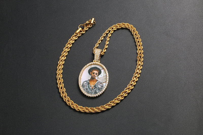 Oval Photo Necklace