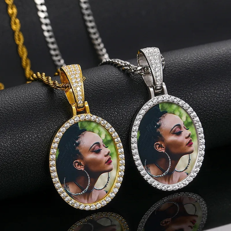 Oval Photo Necklace