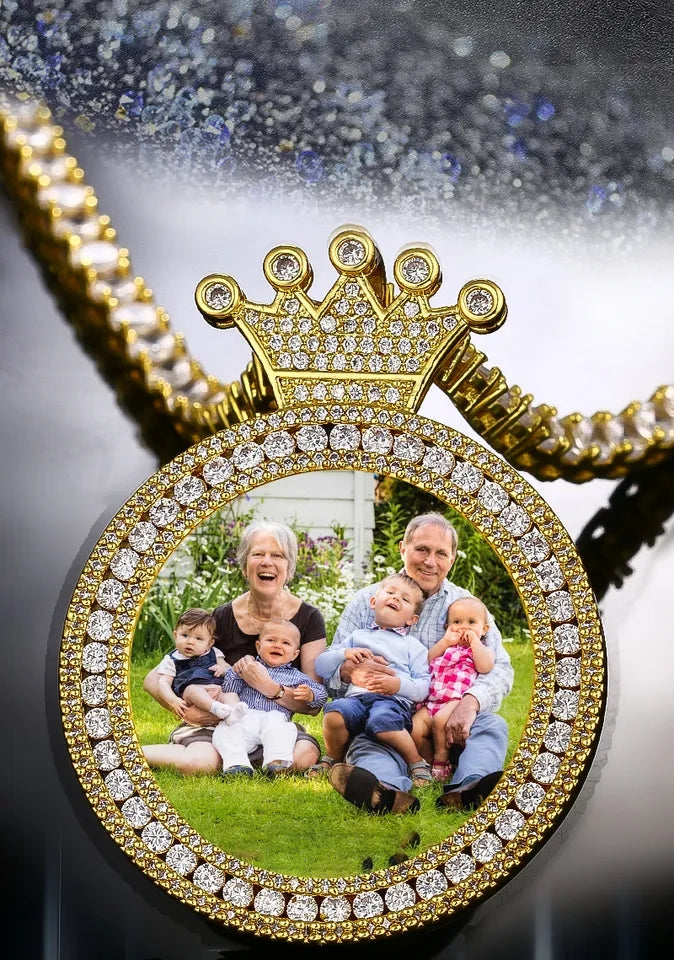 Crown Photo Necklace